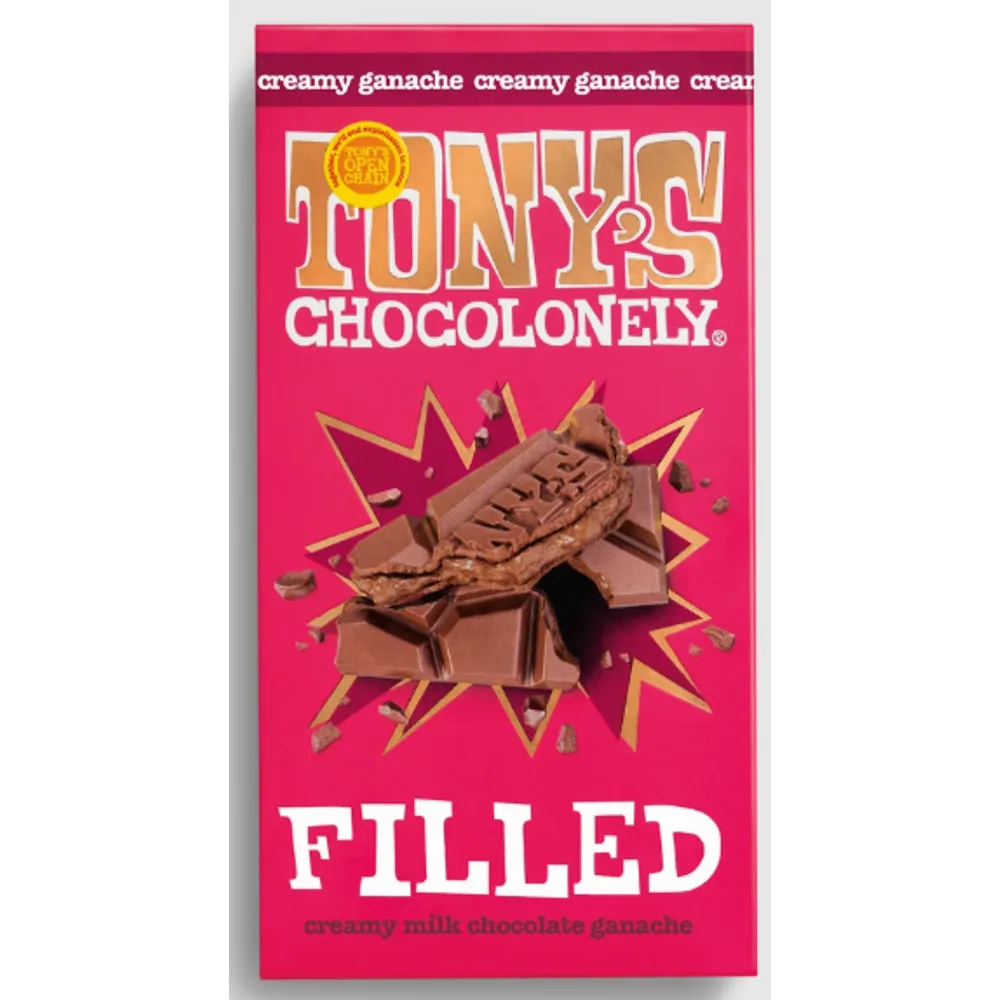Tony's Chocolonely Filled Creamy Milk Ganache Bar