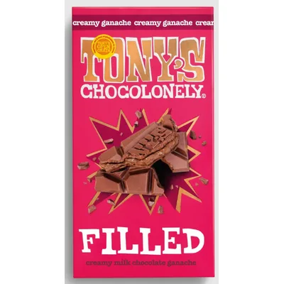 Tony's Chocolonely Filled Creamy Milk Ganache Bar