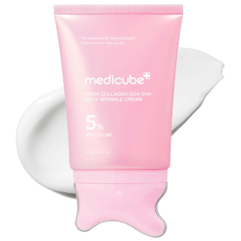 medicube PDRN Collagen Gua Sha Neck Wrinkle Cream - Firming, Contour Care