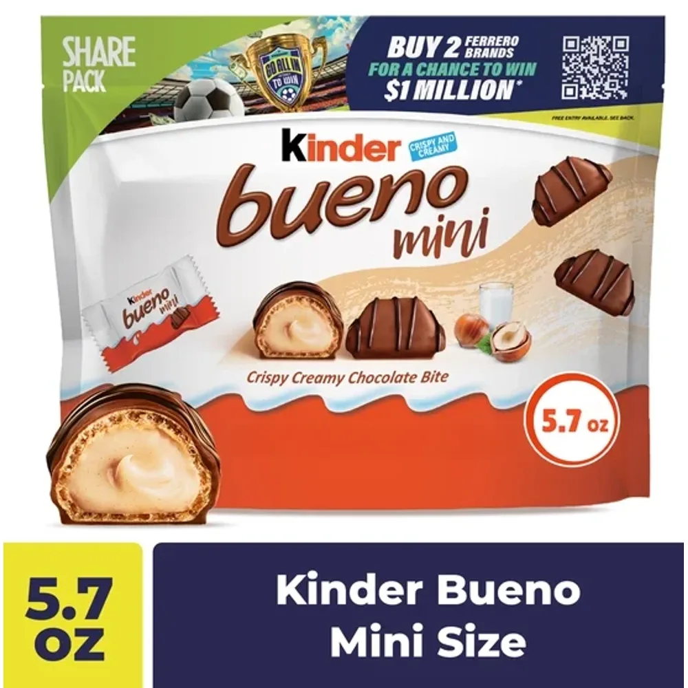 Kinder Bueno Mini Chocolate Bites with Crispy Wafer and Hazelnut Cream