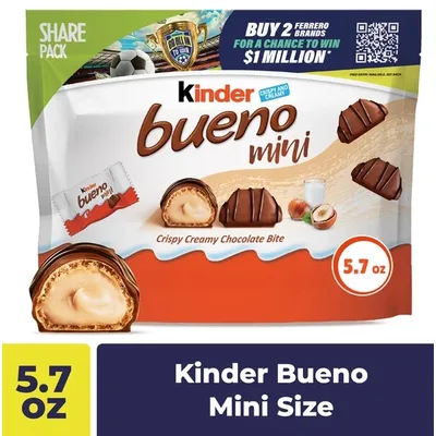 Kinder Bueno Mini Chocolate Bites with Crispy Wafer and Hazelnut Cream