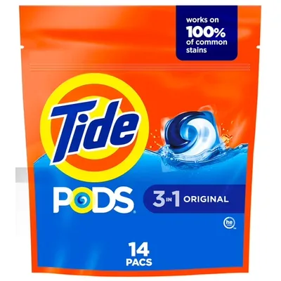 Tide PODs Laundry Detergent, 14 Count, Original Scent