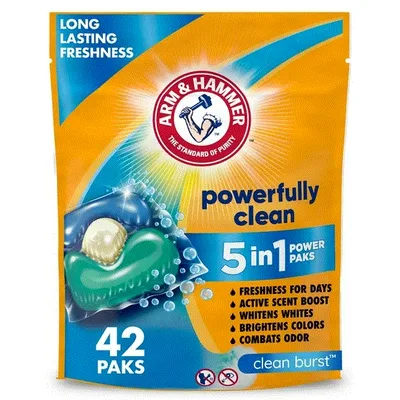 ARM & HAMMER Clean Burst 5-in-1 Laundry Detergent Power Paks