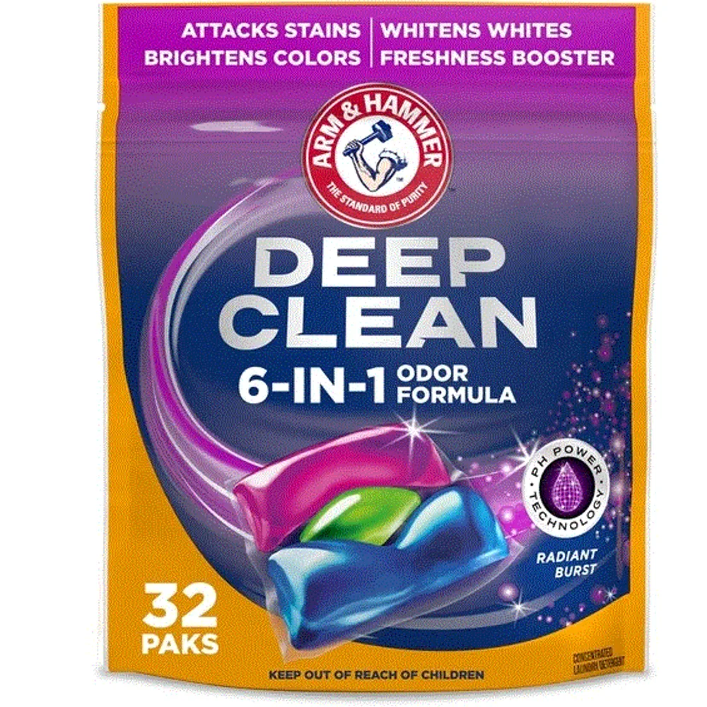ARM & HAMMER Deep Clean Odor Formula Detergent Power Paks
