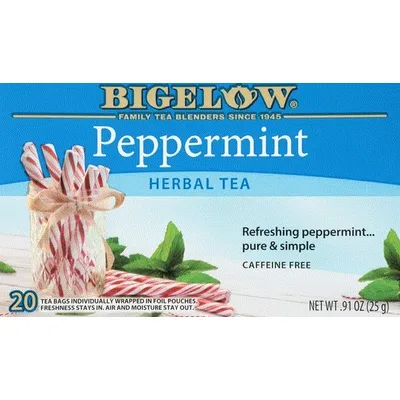 Bigelow Peppermint, Caffeine Free, Herbal Tea Bags