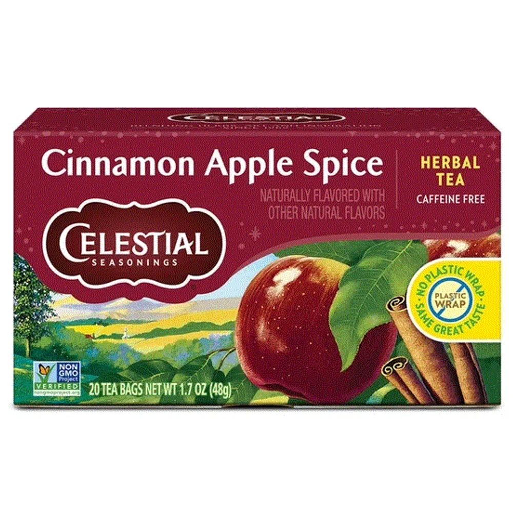 Celestial Seasonings Cinnamon Apple Spice Caffeine-Free Herbal Tea Bags