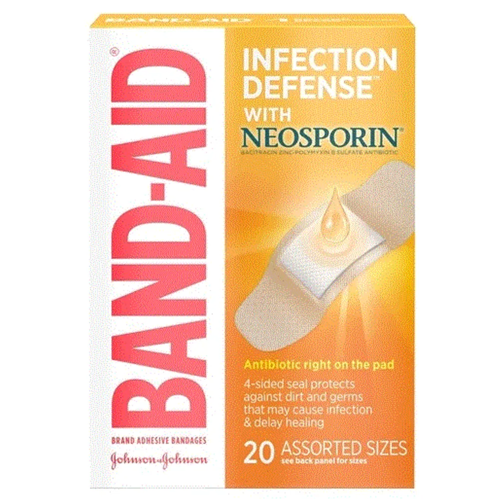 Band-Aid Brand Bandages with Neosporin Antibiotic, Assorted Sizes