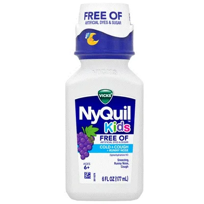 Vicks NyQuil Kids Cold + Cough Syrup, Children's Cold Medicine, Grape
