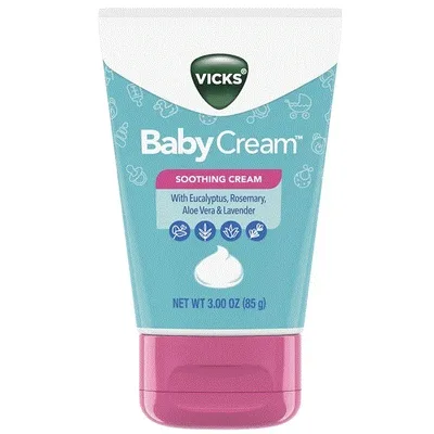 Vicks BabyCream, Soothing Non-Medicated Vapor Cream for Babies with Aloe Vera