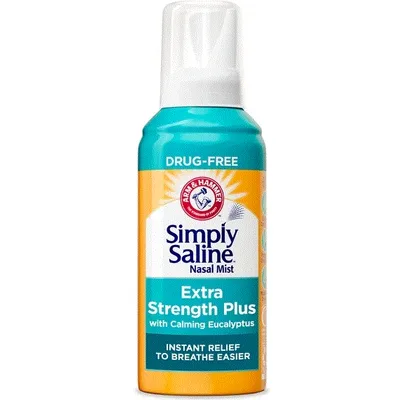 ARM & HAMMER Simply Saline Extra Strength Plus Eucalyptus Nasal Spray for Severe Congestion