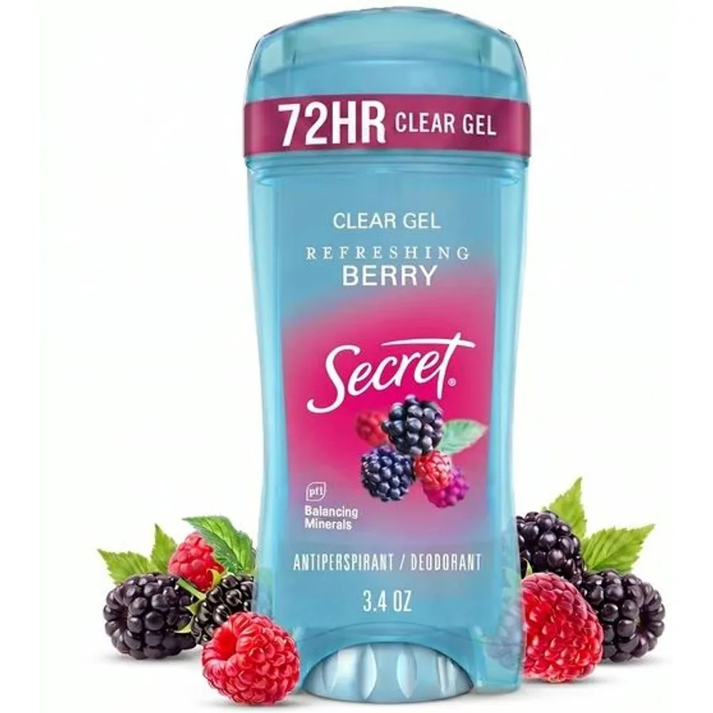 Secret Fresh Antiperspirant Deodorant Clear Gel, Berry