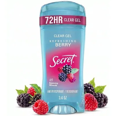 Secret Fresh Antiperspirant Deodorant Clear Gel, Berry