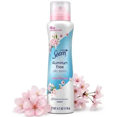 Secret Dry Spray Deodorant, Aluminum Free, Cherry Blossom