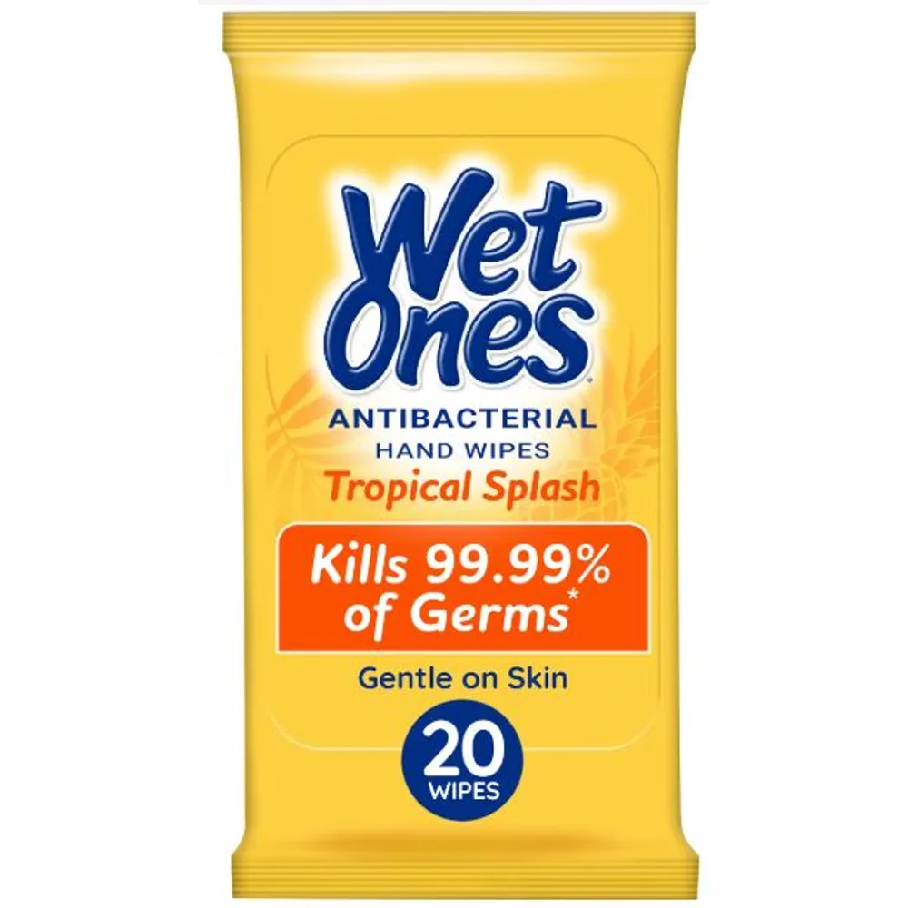 Wet Ones Antibacterial Hand Wipes Travel Pack - Tropical Splash - 20ct
