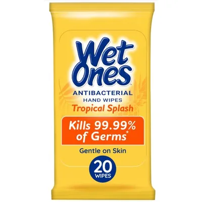 Wet Ones Antibacterial Hand Wipes Travel Pack - Tropical Splash - 20ct