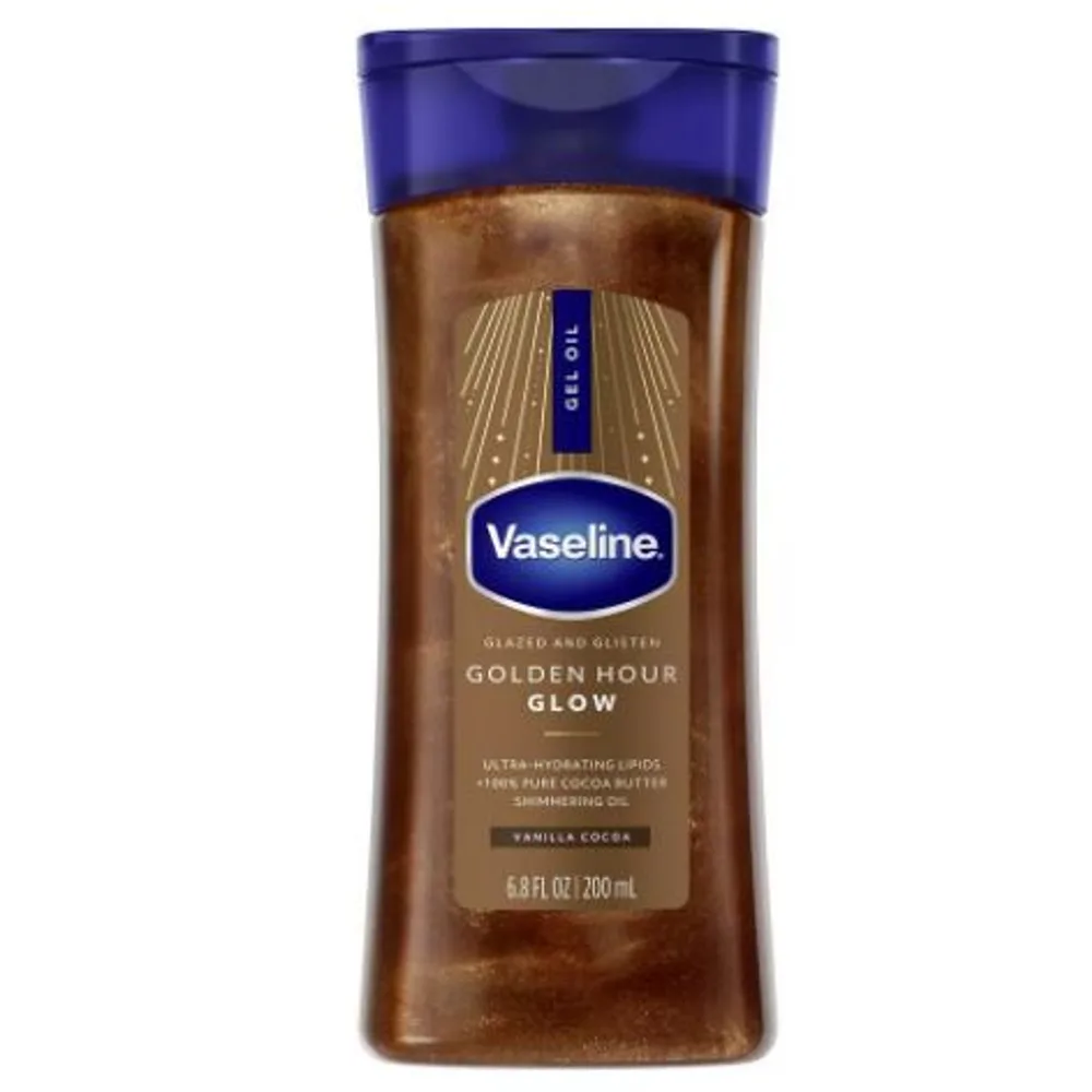 Vaseline Glazed & Glisten Vanilla Cocoa Shimmering Gel Body Oil
