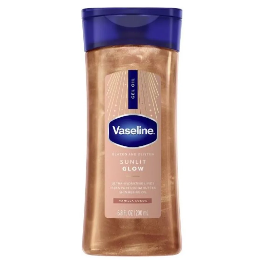 Vaseline Glazed & Glisten Vanilla Cocoa Shimmering Gel Body Oil
