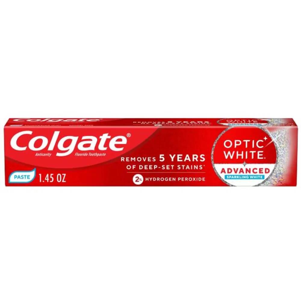 Colgate Optic White Advanced Sparkling White Toothpaste with 2% Hydrogen Peroxide