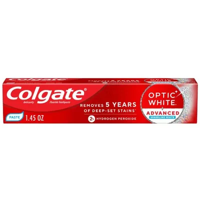 Colgate Optic White Advanced Sparkling White Toothpaste with 2% Hydrogen Peroxide