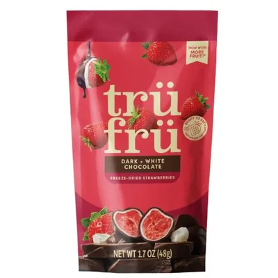 Tru Fru Freeze Dried Strawberries in Dark and White Chocolat