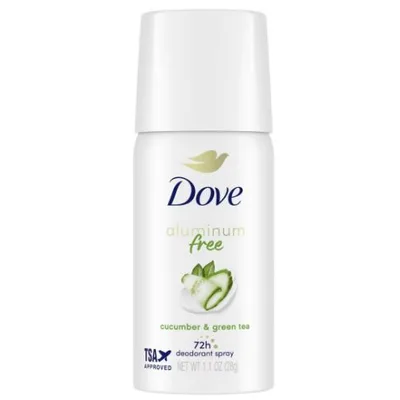 Dove Beauty Aluminum Free Mini Deodorant Spray