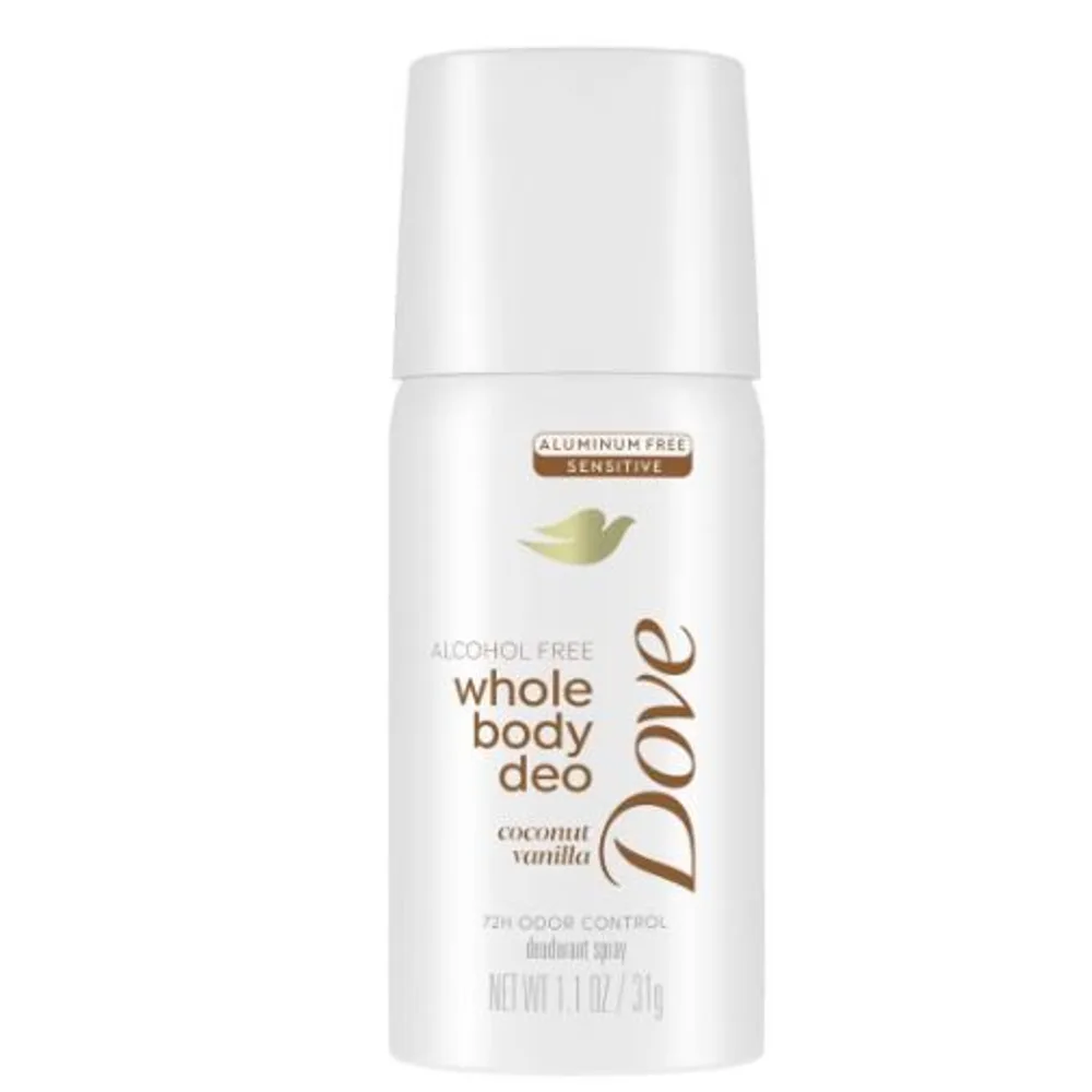 Dove Beauty Mini Whole Body Spray - Coconut & Vanilla