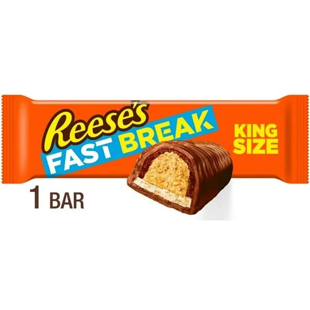 Reese's Fast Break Chocolate, Peanut Butter and Nougat King Size Candy