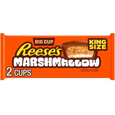 REESE'S Big Cup Marshmallow Candy Milk Chocolate King Size Peanut Butter Cups
