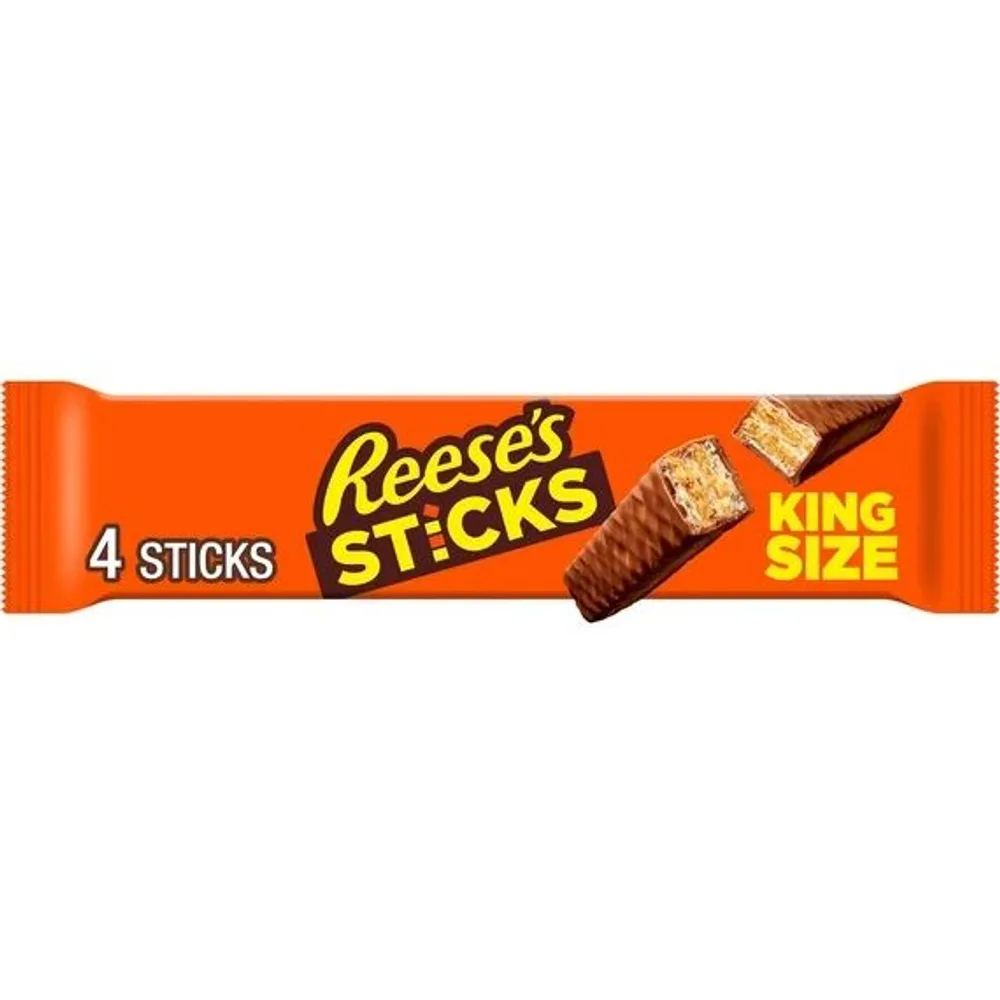 Reese's Sticks Chocolate and Peanut Butter Creme Wafer King Size Candy