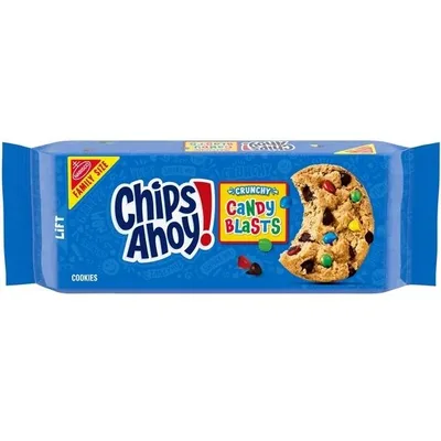 CHIPS AHOY! Crunchy Candy Blasts Fudgy Chocolate Chip Cookies, Family Size