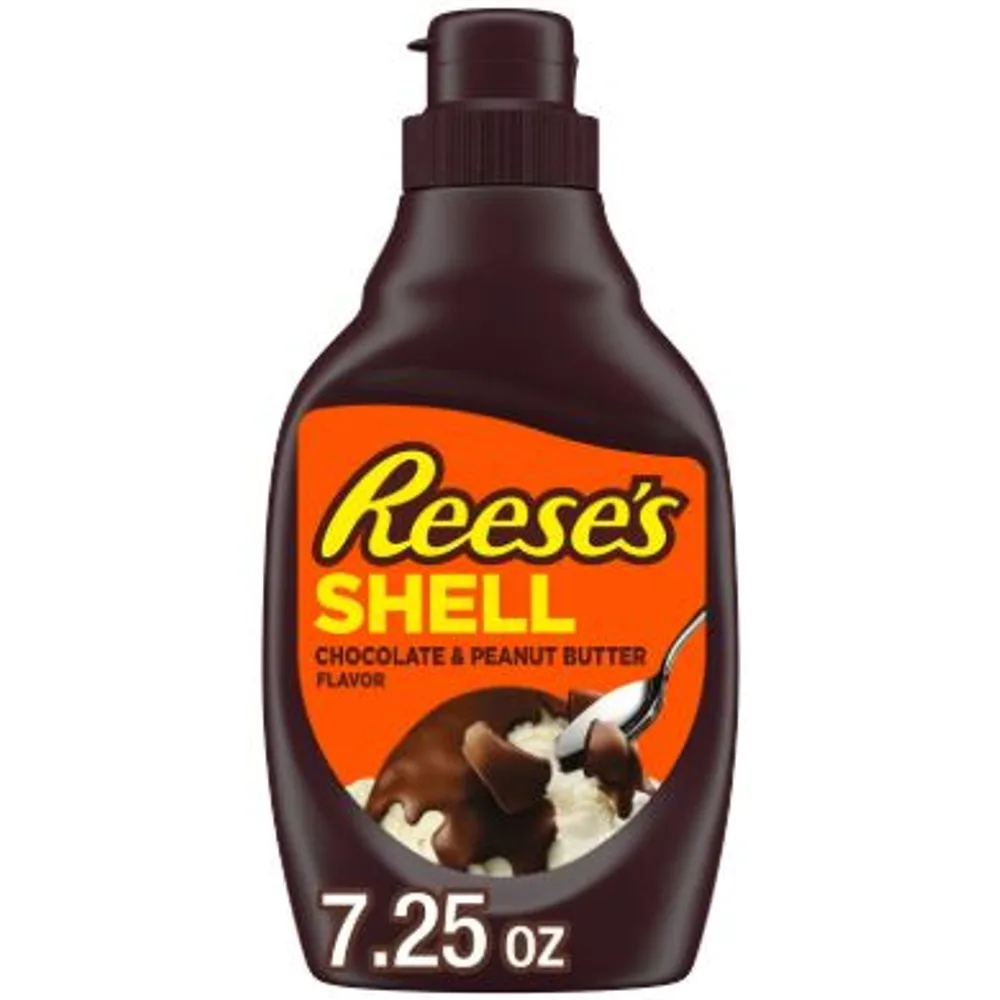 Reese's Chocolate Peanut Butter Shell Topping, Bottle