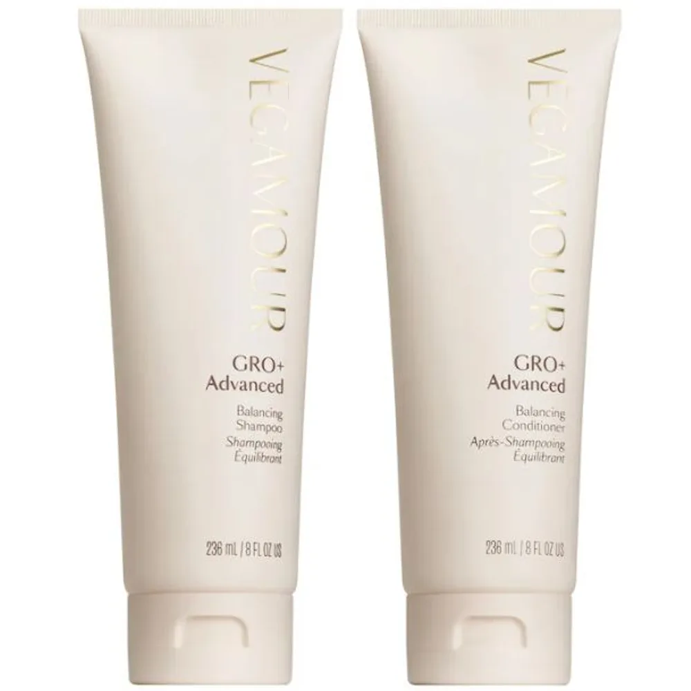 Vegamour GRO+ Advanced Balancing Shampoo and Conditioner Set for Severe Signs of Thinning