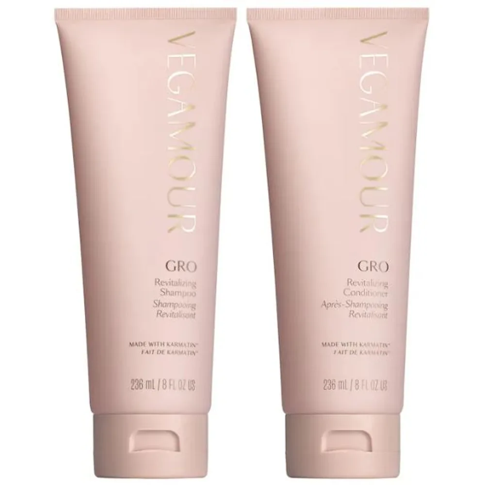 Vegamour GRO Revitalizing Shampoo and Conditioner Set for Thinning Hair