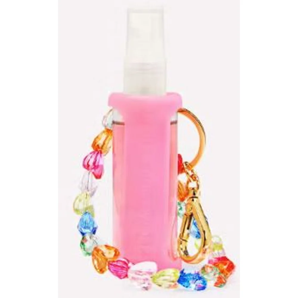 Pink Wristlet Hand Sanitizer Spray Holder