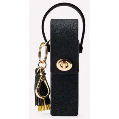 Black Textured Twist Lock with Tassel Hand Sanitizer Spray Holder