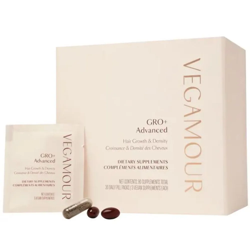 Vegamour GRO+ Advanced Growth & Density Supplements for Hair Thinning and Loss
