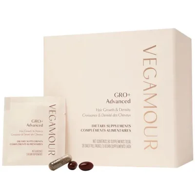 Vegamour GRO+ Advanced Growth & Density Supplements for Hair Thinning and Loss