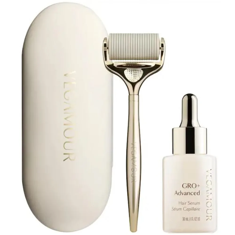 Vegamour GRO+ Advanced Hair Serum and Dermaroller Set