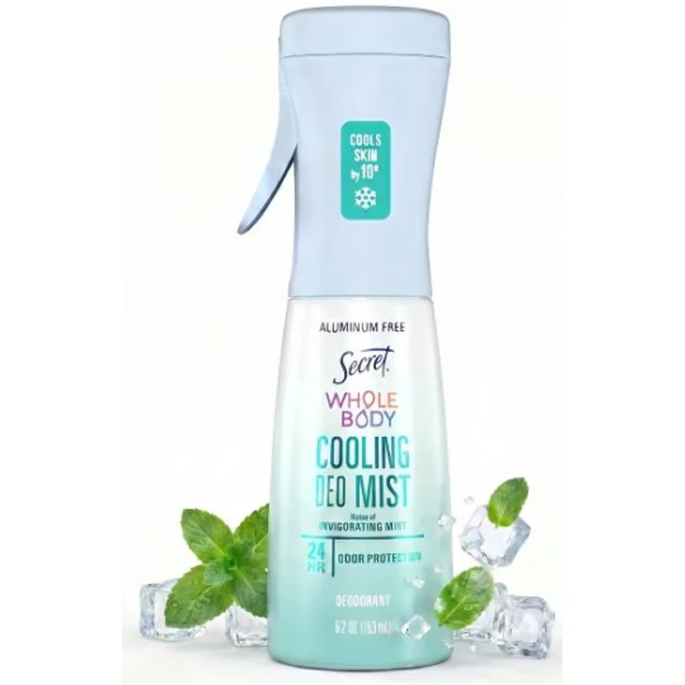 Secret Whole Body Cooling Aluminum-Free Deodorant Mist - Invigorating Mint