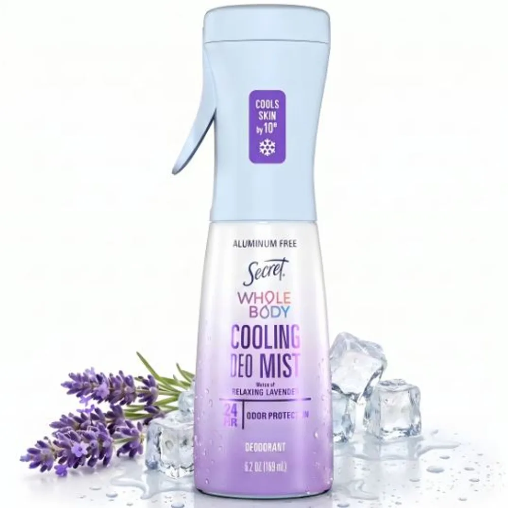 Secret Aluminum-Free Whole Body Cooling Deodorant Mist - Relaxing Lavender