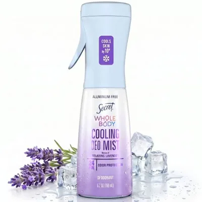 Secret Aluminum-Free Whole Body Cooling Deodorant Mist - Relaxing Lavender