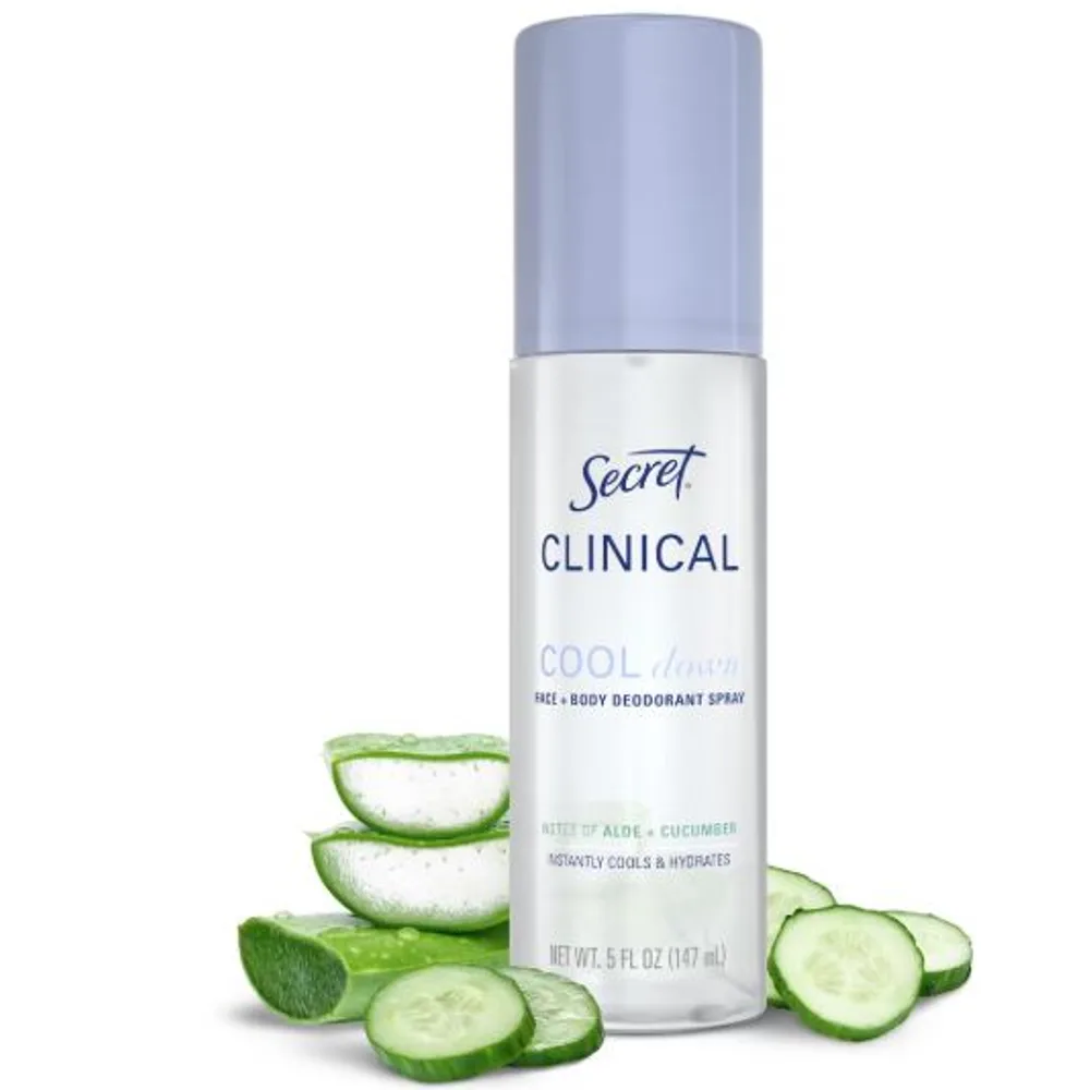 Secret Clinical Women's Relief & Comfort Daily Cool Down Spray - Aloe & Cucumber
