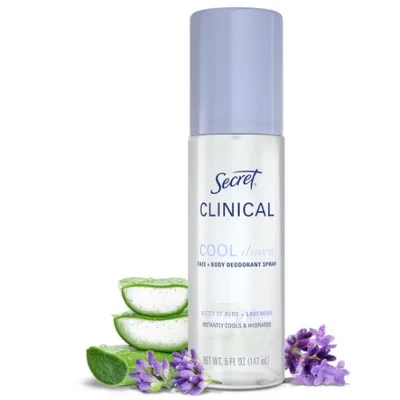 Secret Clinical Women's Relief & Comfort Daily Cool Down Spray - Aloe & Lavender