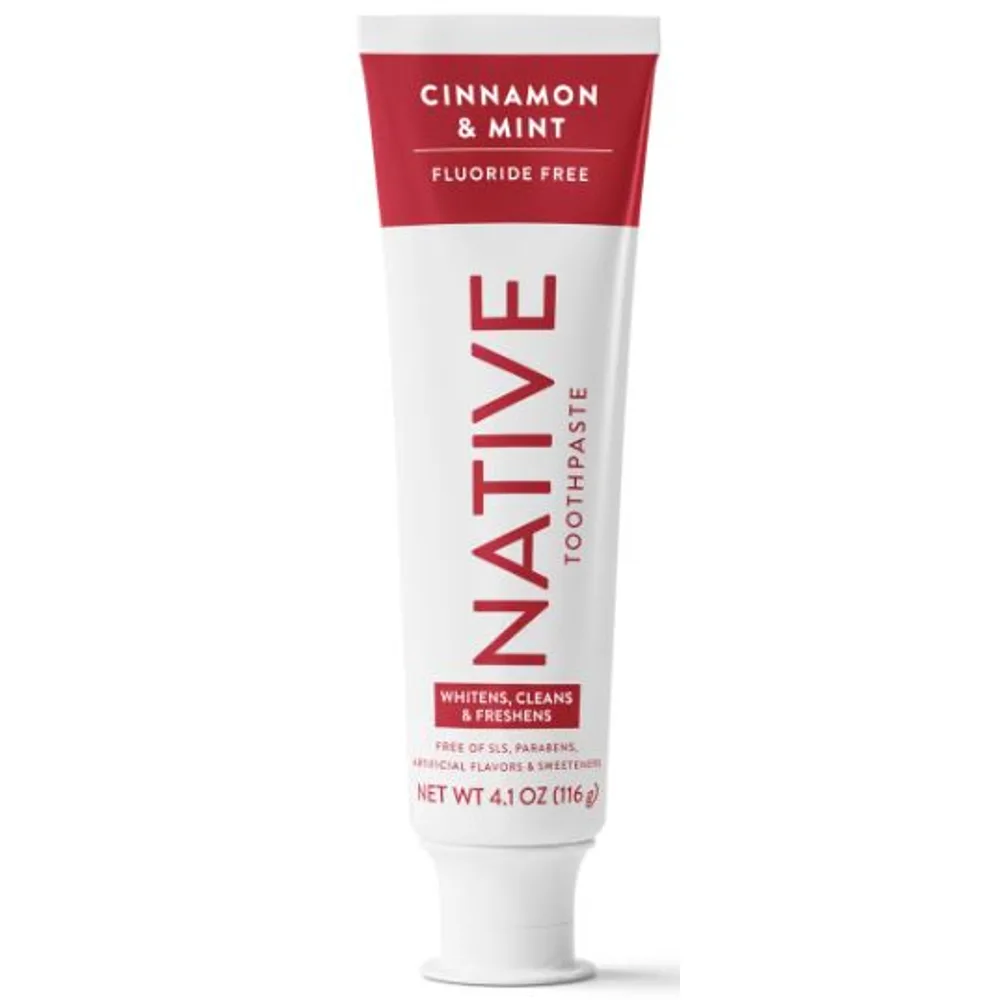 Native Cinnamon Mint Fluoride-Free Sodium Lauryl Sulfate-Free Whitening Toothpaste