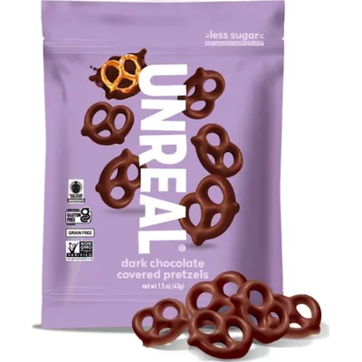 Unreal Dark Chocolate Covered Pretzels Snack Size