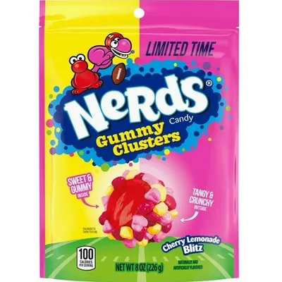 NERDS Gummy Clusters Candy, Cherry Lemonade, Crunchy and Gummy