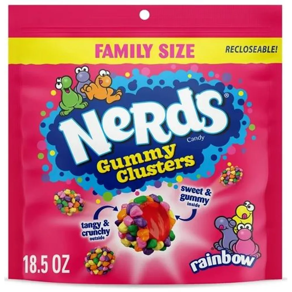 NERDS Gummy Clusters Rainbow Family Size