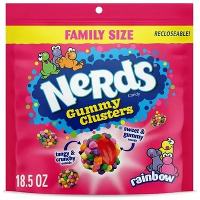 NERDS Gummy Clusters Rainbow Family Size