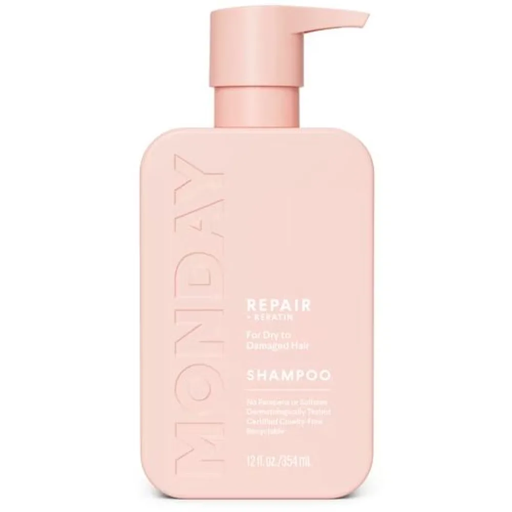 MONDAY Haircare REPAIR Shampoo Nourishes Dry Damaged Hair, Keratin, Coconut Oil