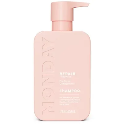 MONDAY Haircare REPAIR Shampoo Nourishes Dry Damaged Hair, Keratin, Coconut Oil